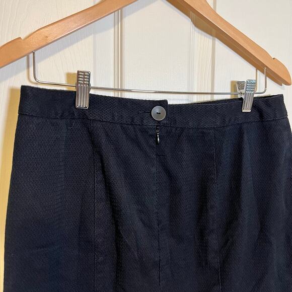 Nanette Lepore Black Skirt Ruffle Hem Size 8 Textured Twee Corpcore - Picture 5 of 7